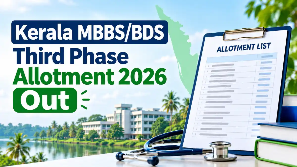 Kerala MBBS/BDS Third Phase Allotment 2026 Out