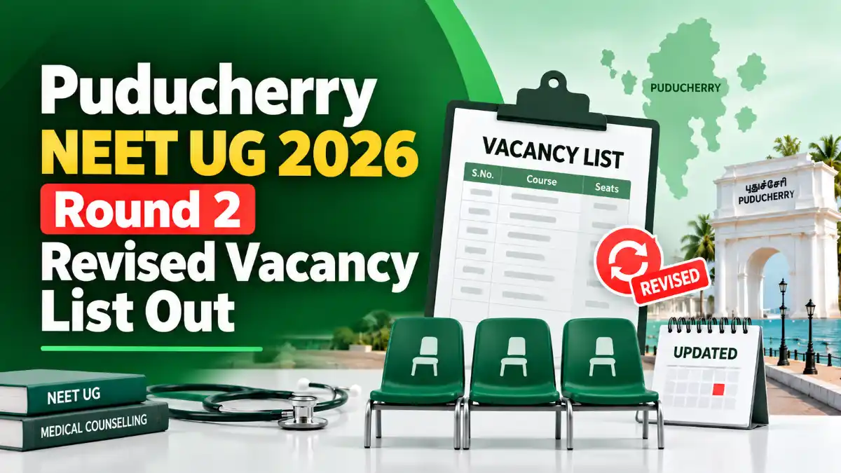 Puducherry NEET UG 2026 Round 2 Revised Vacancy List Out