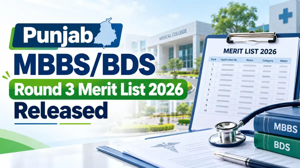 Punjab MBBS/BDS Round 3 Merit List 2026 Released