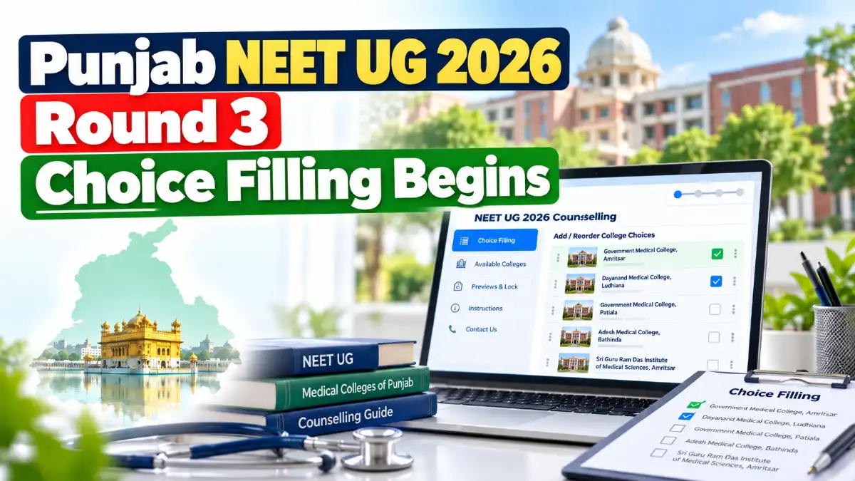Punjab NEET UG 2026 Round 3 Choice Filling Begins