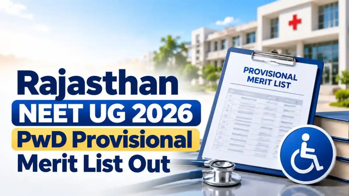 Rajasthan NEET UG 2026 PwD Provisional Merit List Out