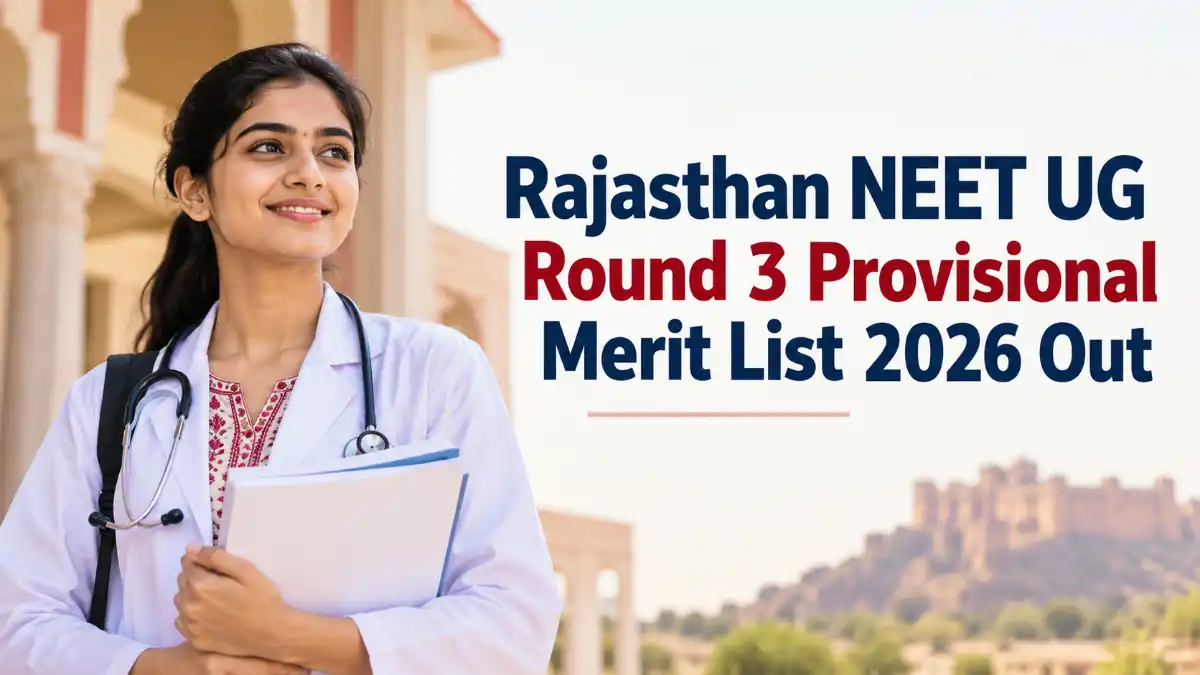 Rajasthan NEET UG Round 3 Provisional Merit List 2026 Out