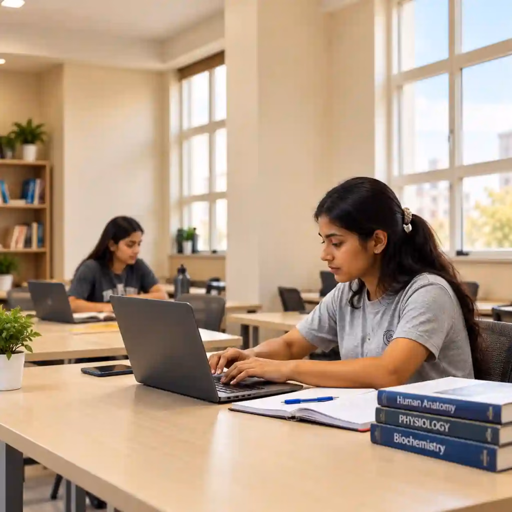 Student Study Area at GRU International Hostel