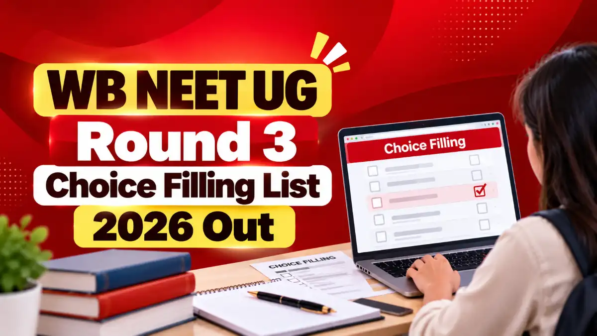 WB NEET UG Round 3 Choice Filling List 2026 Out